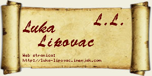 Luka Lipovac vizit kartica